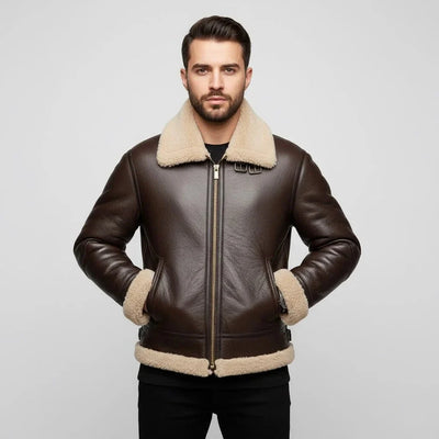 Authentic Brown Shearling Jacket