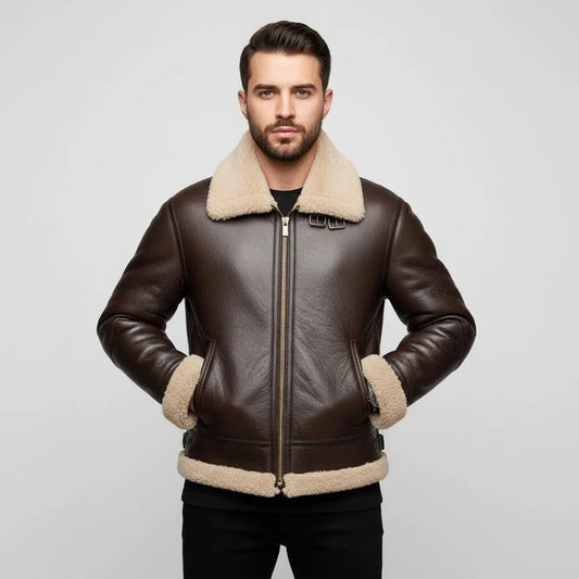 Authentic Brown Shearling Jacket