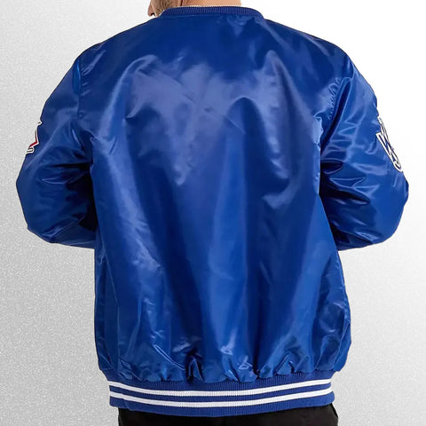 Royal Blue Satin Varsity Jacket Los Angeles Dodgers