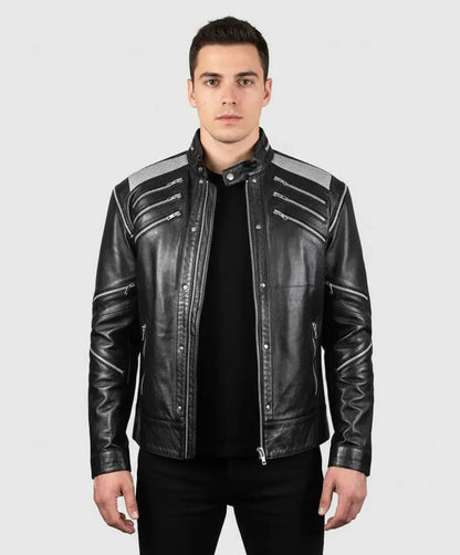 Michael Jackson "Beat It" Black Leather Jacket