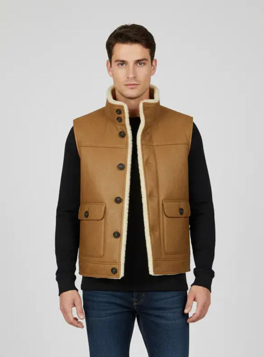 Premium Shearling Gilet Vest
