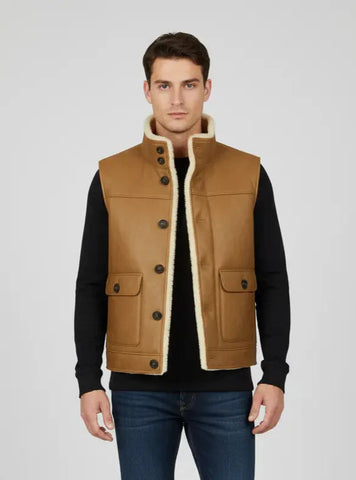 Premium Shearling Gilet Vest