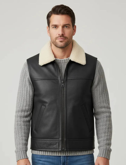 Sheepskin Bodywarmer Dark Brown