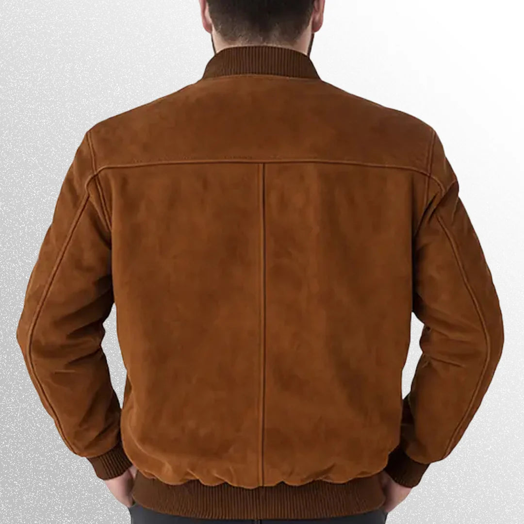 Bruce Willis Suede Bomber Jacket