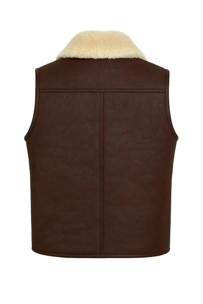 Genuine Sheepskin Shearling Vest Jacket