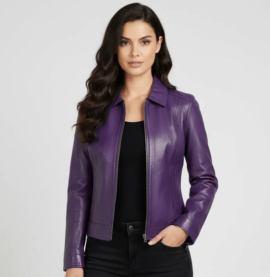 Long Sleeves Women's Jacket - Purple