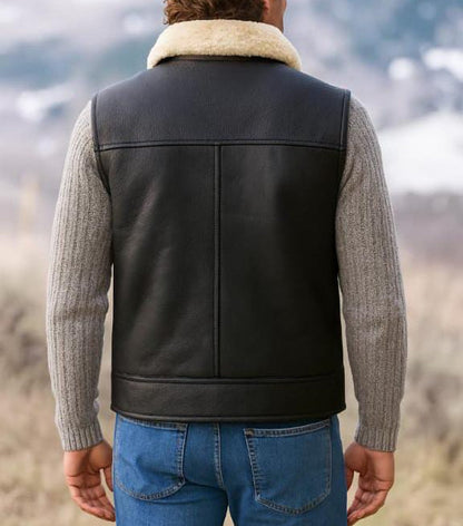 Sheepskin Bodywarmer Dark Brown